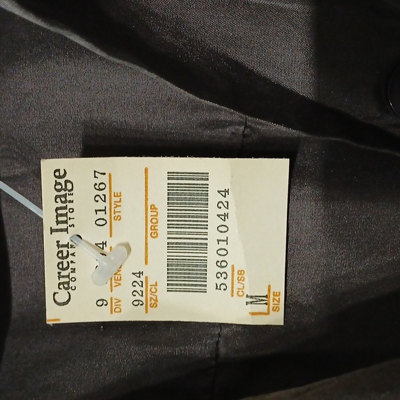 Casual Corner Dark gray Button-Up  Silk Shirt, Sz Medium,  new with tags - Picture 5 of 6